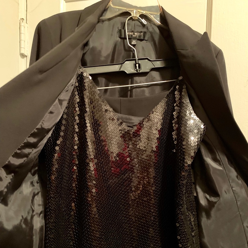 NWOT - 3–Piece Pantsuit with Sequin Top